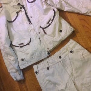 Matching White Ski Jacket And Pants Small